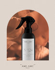 Spray Nº 124 Vetiver, Santal & Pachuli. Ame Ame. Fondo naranja