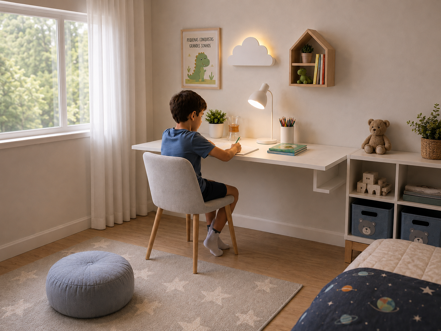 La ciencia del enfoque: Cómo diseñar una zona de estudio para niños ultra productiva
