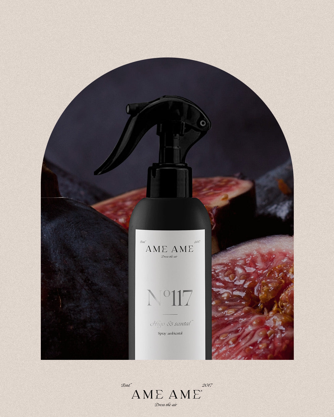 Spray Nº 117 Higo &amp; Santal. Ame Ame. Fondo de higo