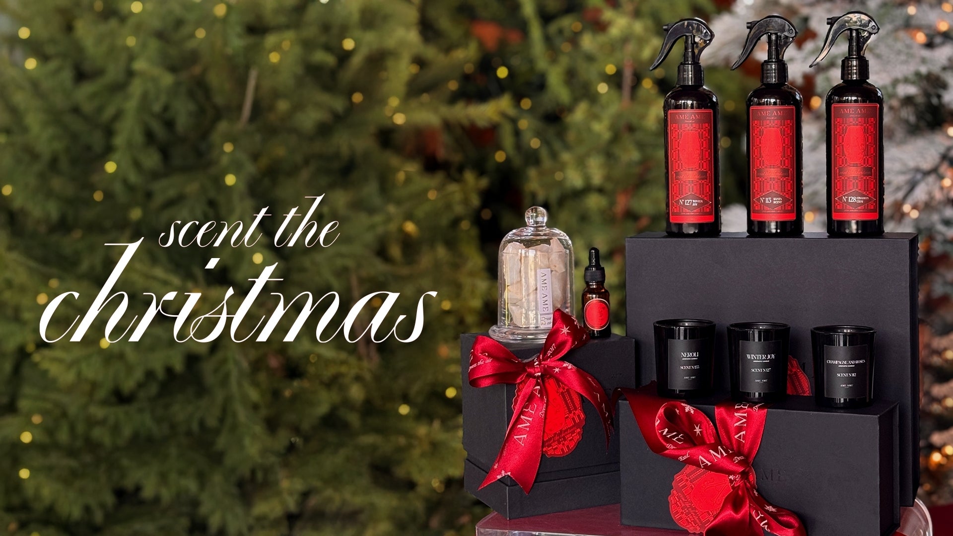SCENT THE CHRISTMAS. AME AME CHRISTMAS COLLECTION 2025. BANNER WEB
