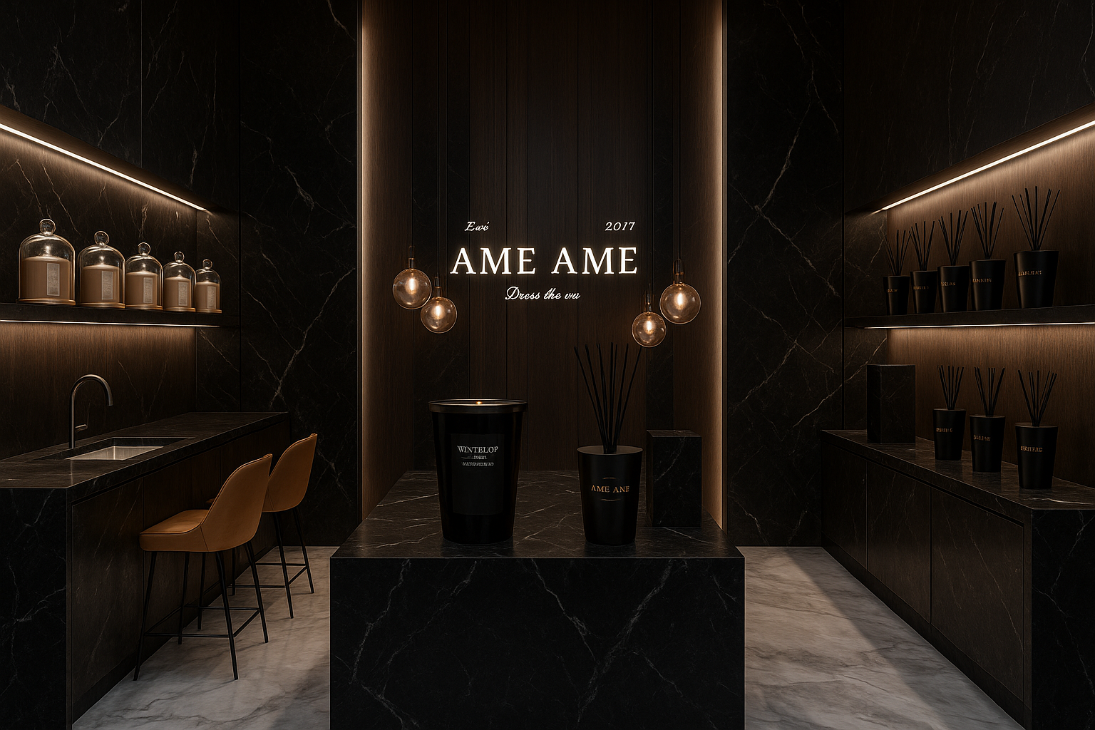 Varios productos de Ame Ame sobre estanterías