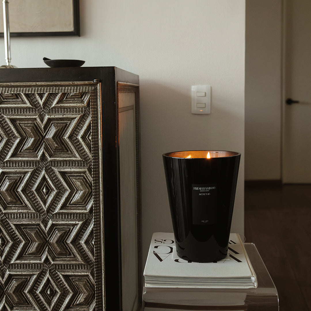 Vela grande con fragancia única. Ame Ame