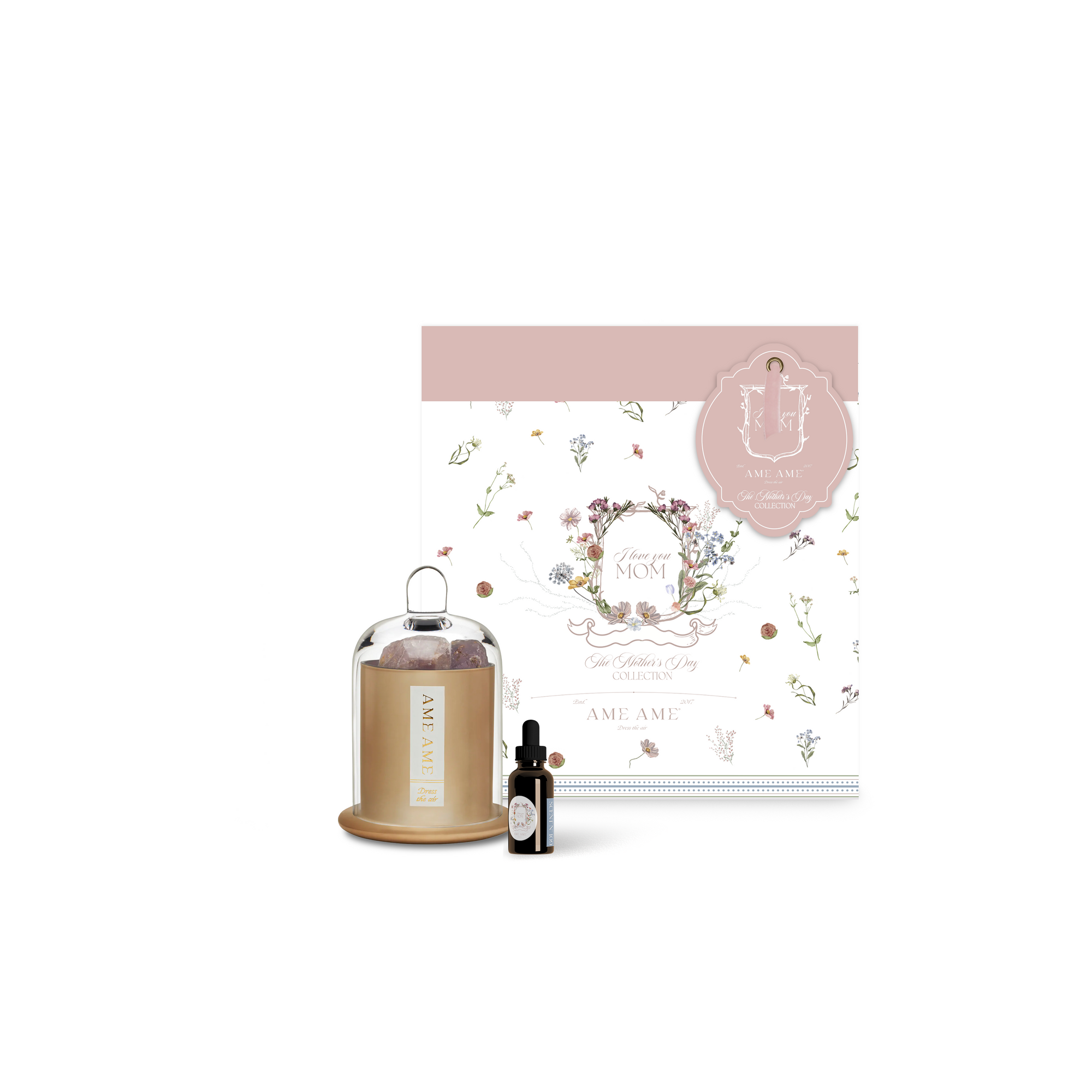 Ame Ame Capelo Chico Cuarzo Amatista y Esencia Mother's Day Collection Oro