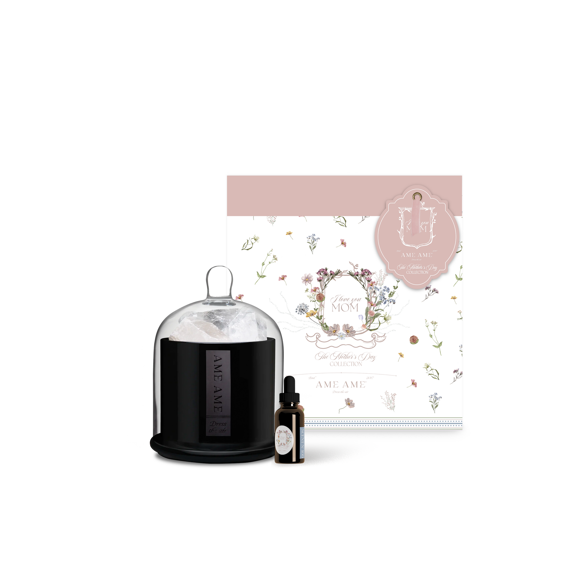 Ame Ame Capelo Negro Grande Cuarzo Transparente y Esencia The Mother's Day Collection 