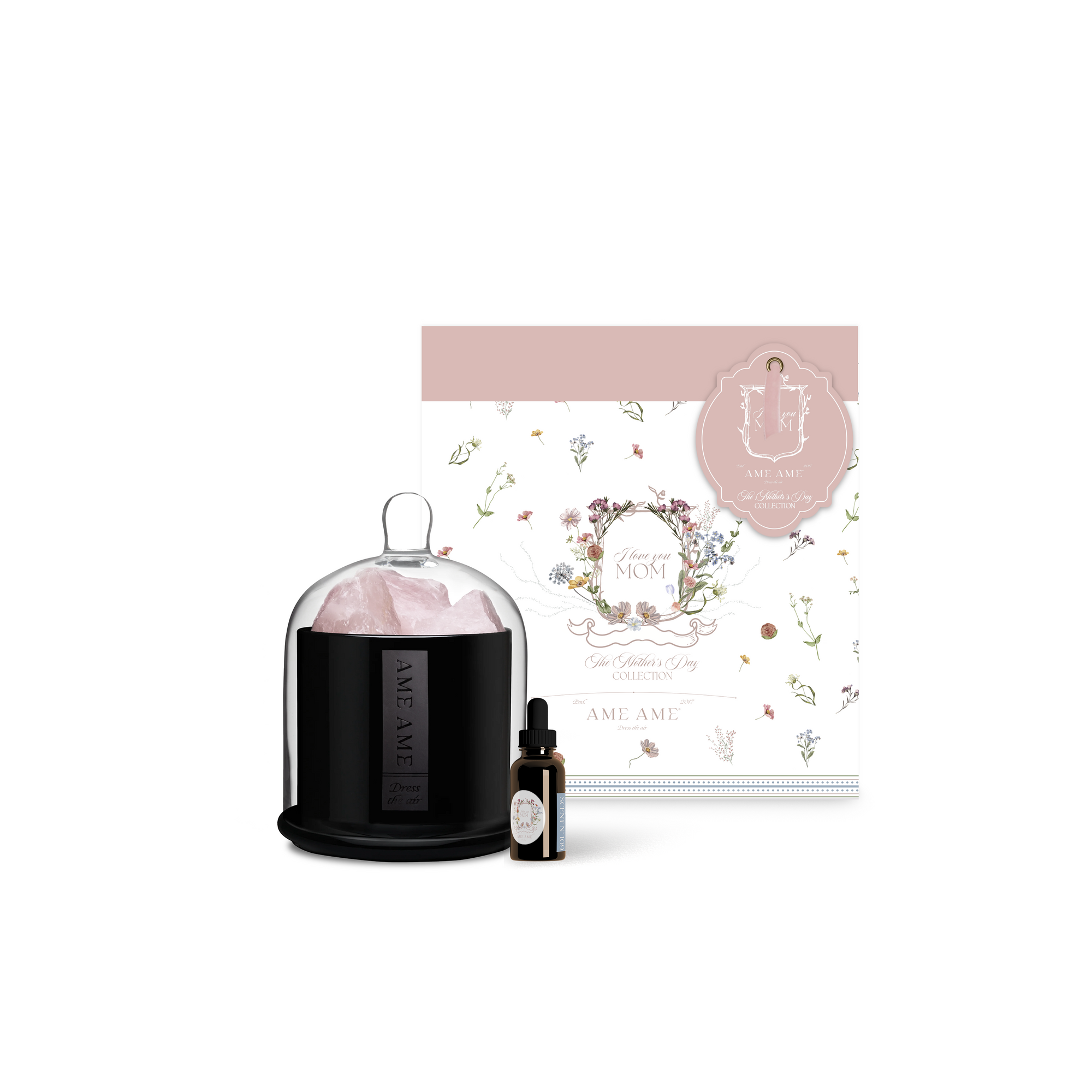 Ame Ame Capelo Negro Cuarzo Rosa y Esencia The Mother's Day Collection 