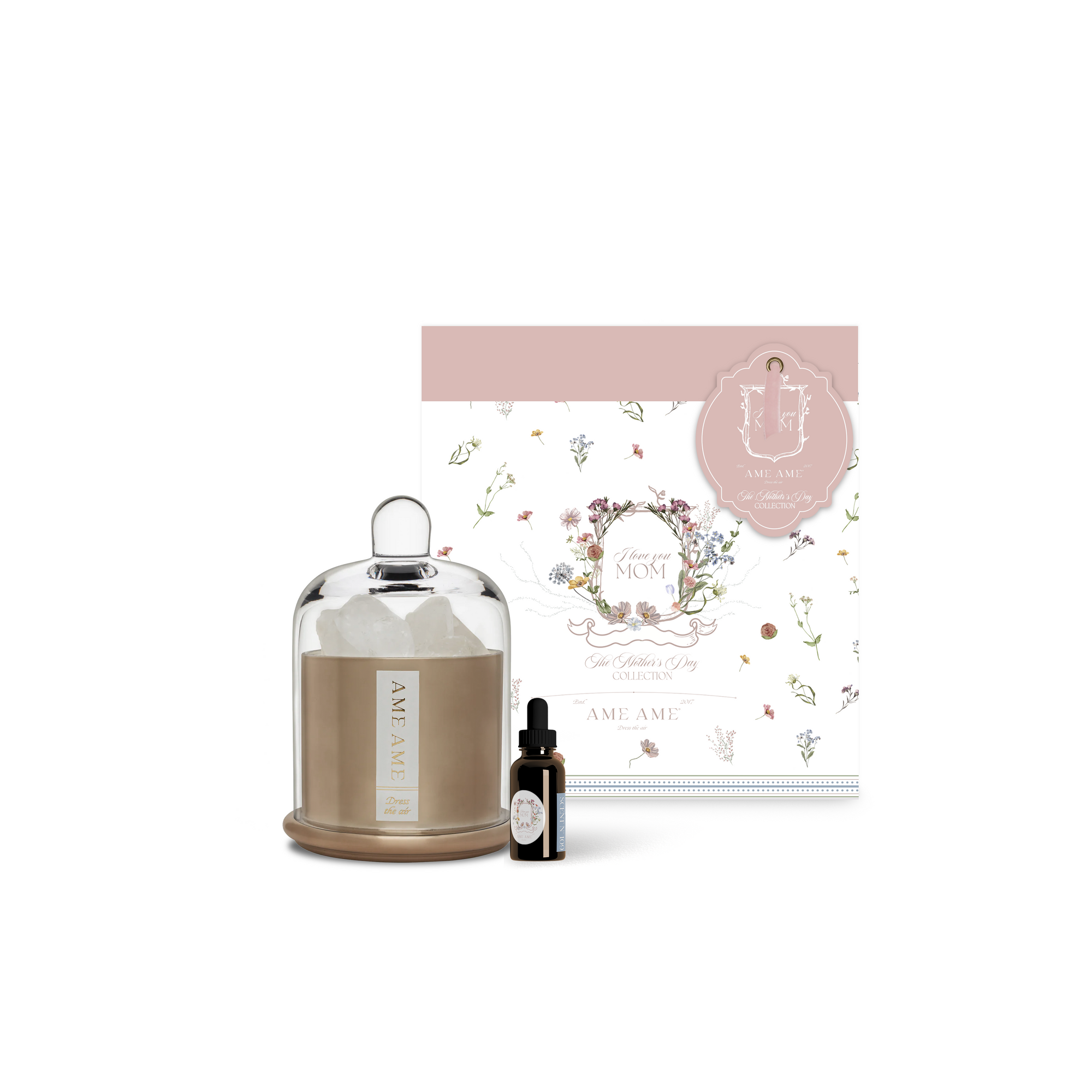 Ame Ame Capelo Grande Cuarzo Blanco y Esencia Mother's Day Collection Oro